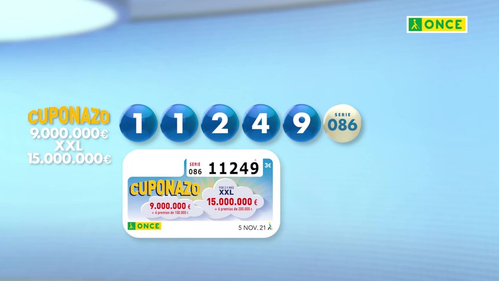 Sorteo ONCE - 05/11/21 - ver ahora