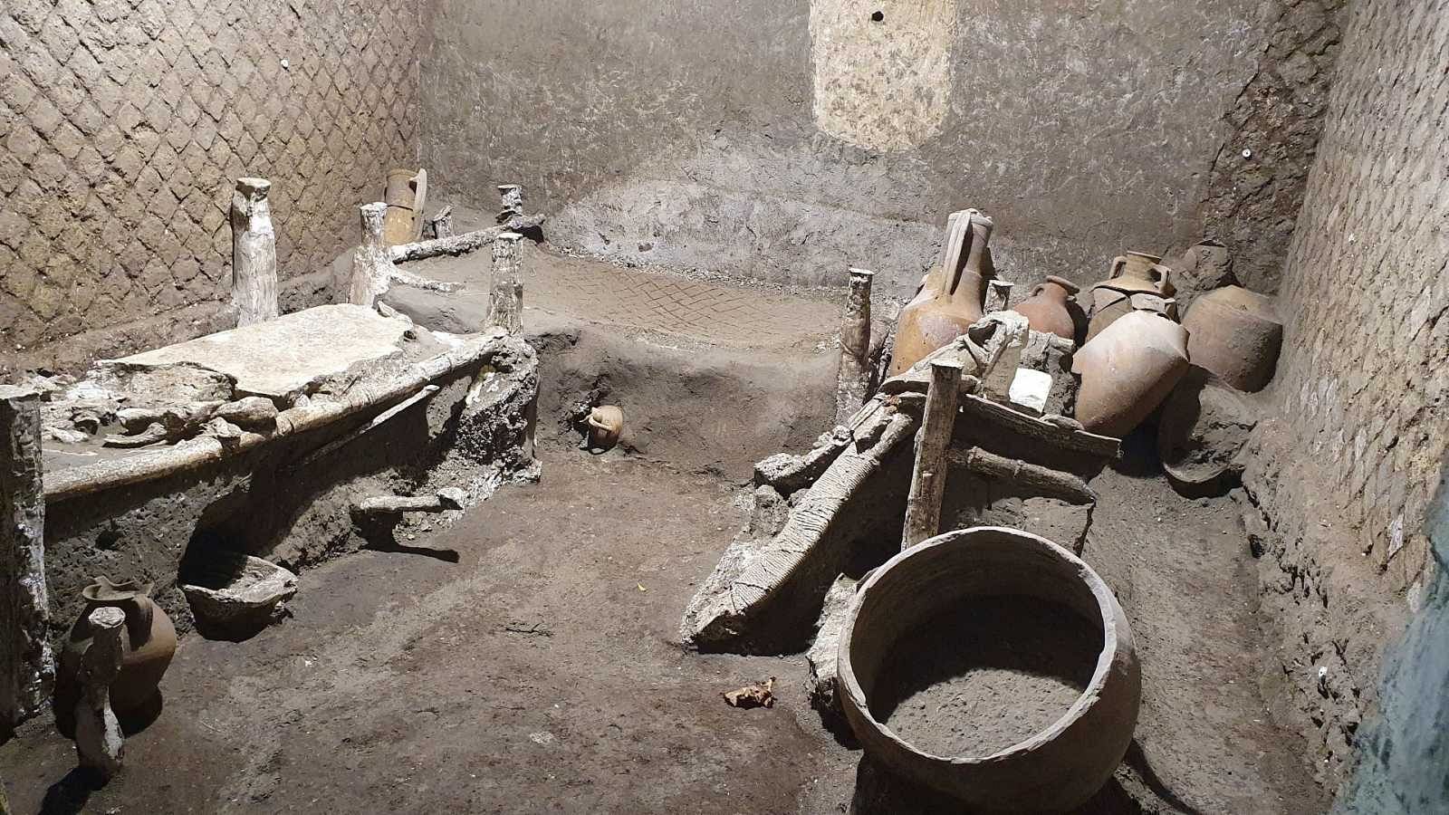 Descubren en Pompeya la habitación de una familia de esclavos