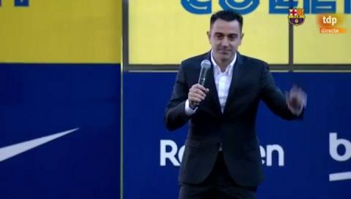 Xavi Hernández, en su presentación: "Somos el mejor club del mundo y vamos a trabajar con mucha exigencia para conseguir éxitos"