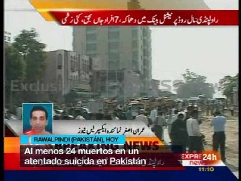 Al menos 34 personas han muerto y una veintena ha sufrido heridas este lunes en una fuerte explosión  ante el céntrico hotel de lujo Shalimar en la ciudad paquistaní de Rawalpindi, próxima a la capital de Islamabad, según fuentes policiales citadas por la cadena Dawn.