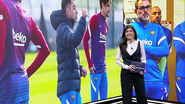 Telediario 1 - Xavi aplica sus normas desde el primer entrenamiento