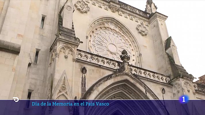 Telediario 1 - Se ha conmemorado el Día de la Memoria sin la unidad de las formaciones políticas vascas