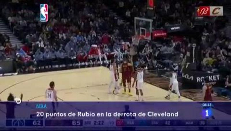Ricky Rubio brilla pero no evita la derrota de Cavaliers | Ver