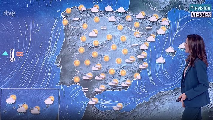 Precipitaciones localmente fuertes y persistentes en Baleares y Girona