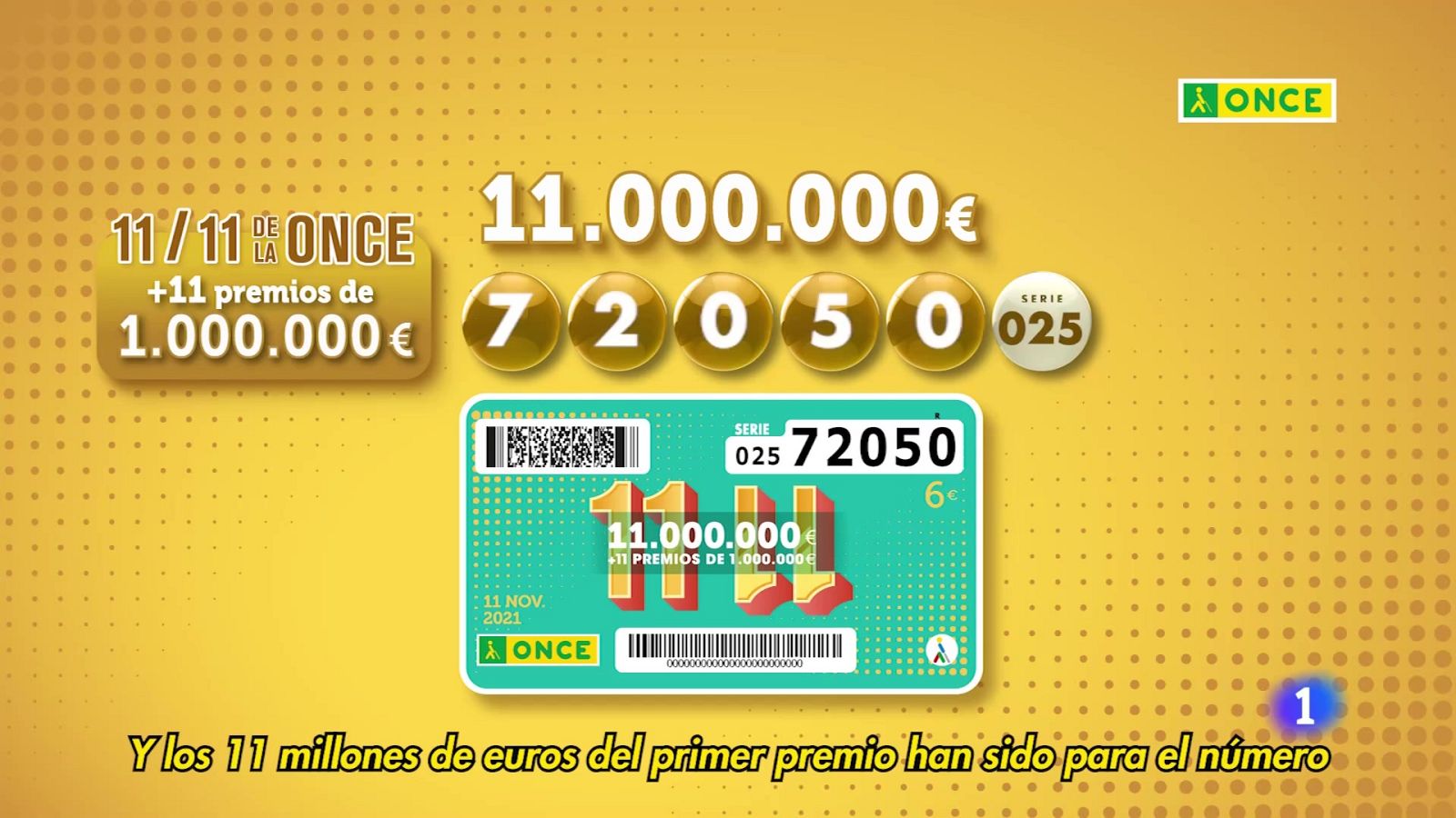 Sorteo ONCE - 11/11/21 - ver ahora