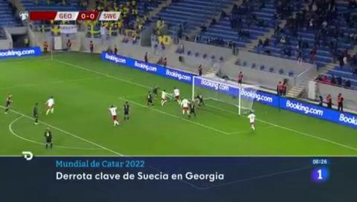 Telediario Matinal - Georgia gana a Suecia y complica su clasificación para el Mundial