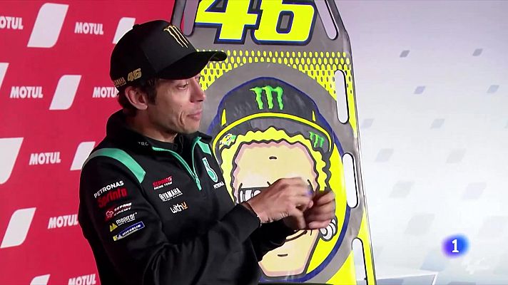 Telediario 1 - La última carrera de Valentino Rossi