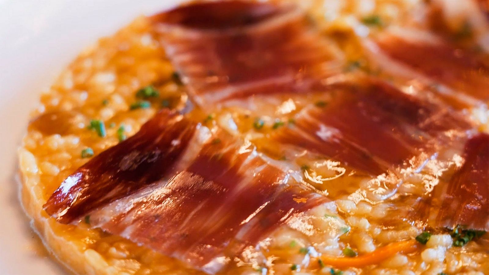 Origen - Receta de Arroz meloso de jamón ibérico