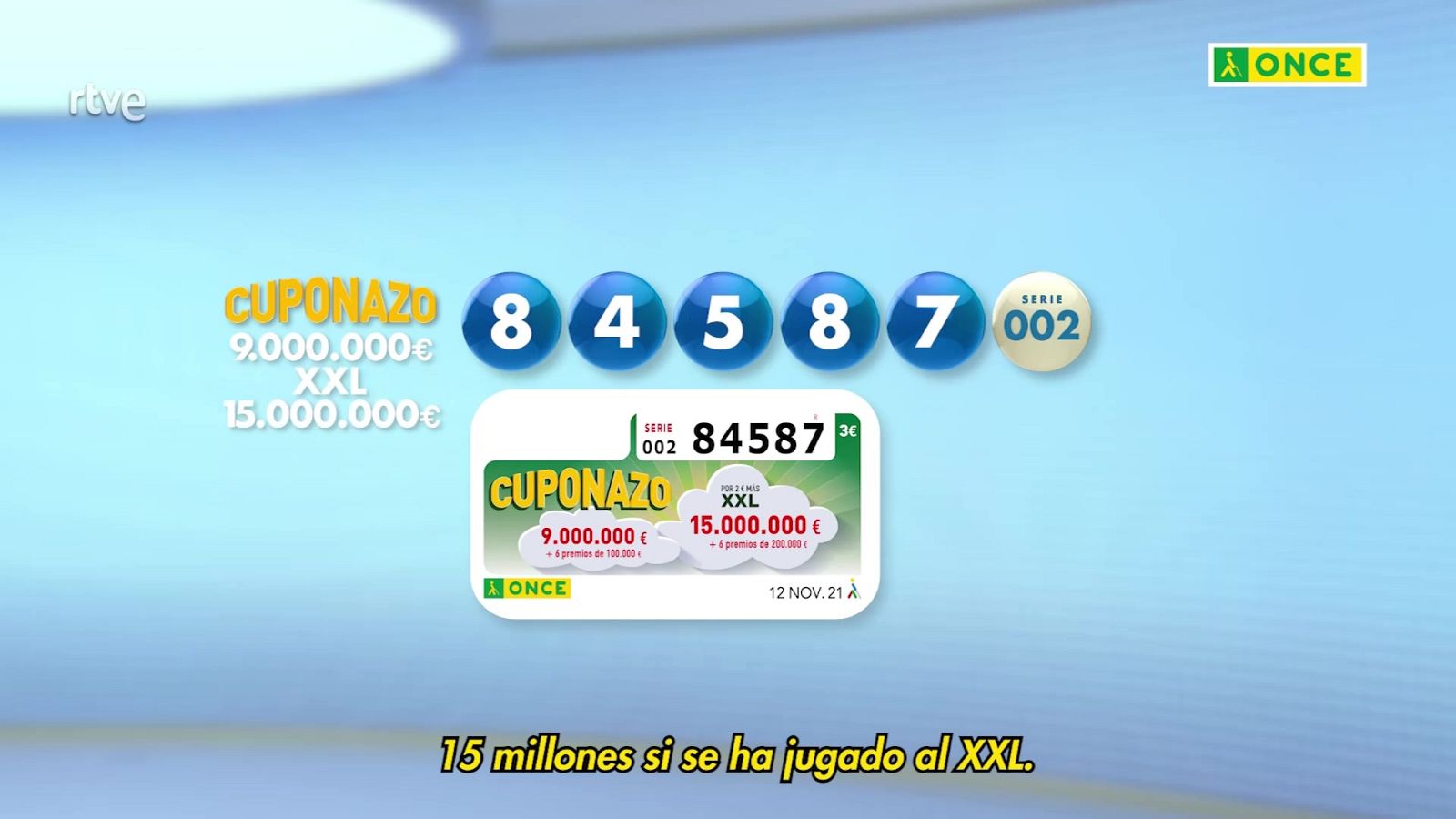 Sorteo ONCE - 12/11/21 - ver ahora