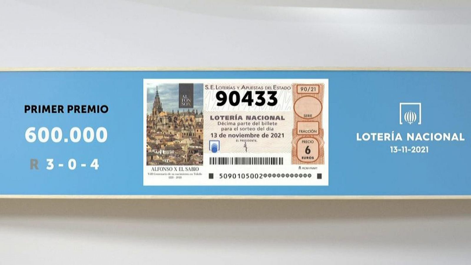 Sorteo de la Lotería Nacional del 13/11/2021 - Ver ahora