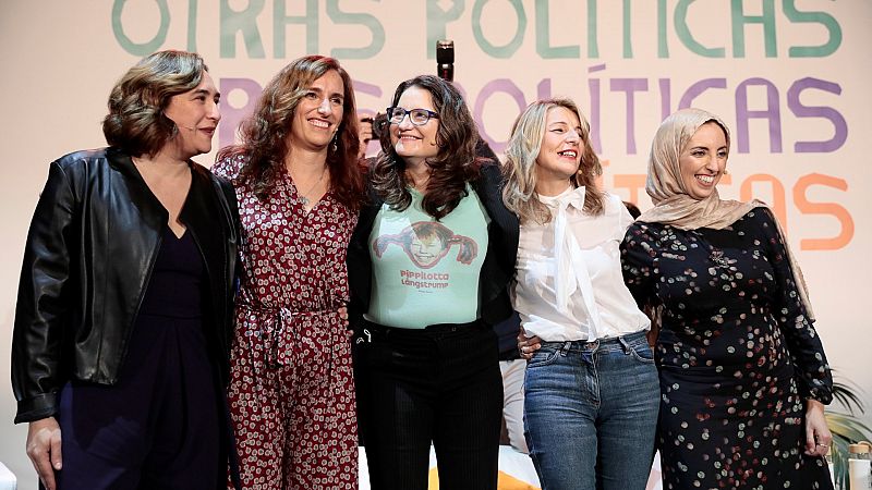 Díaz, Colau, Oltra, García y Hamed abogan por "caminar  juntas" | Ver