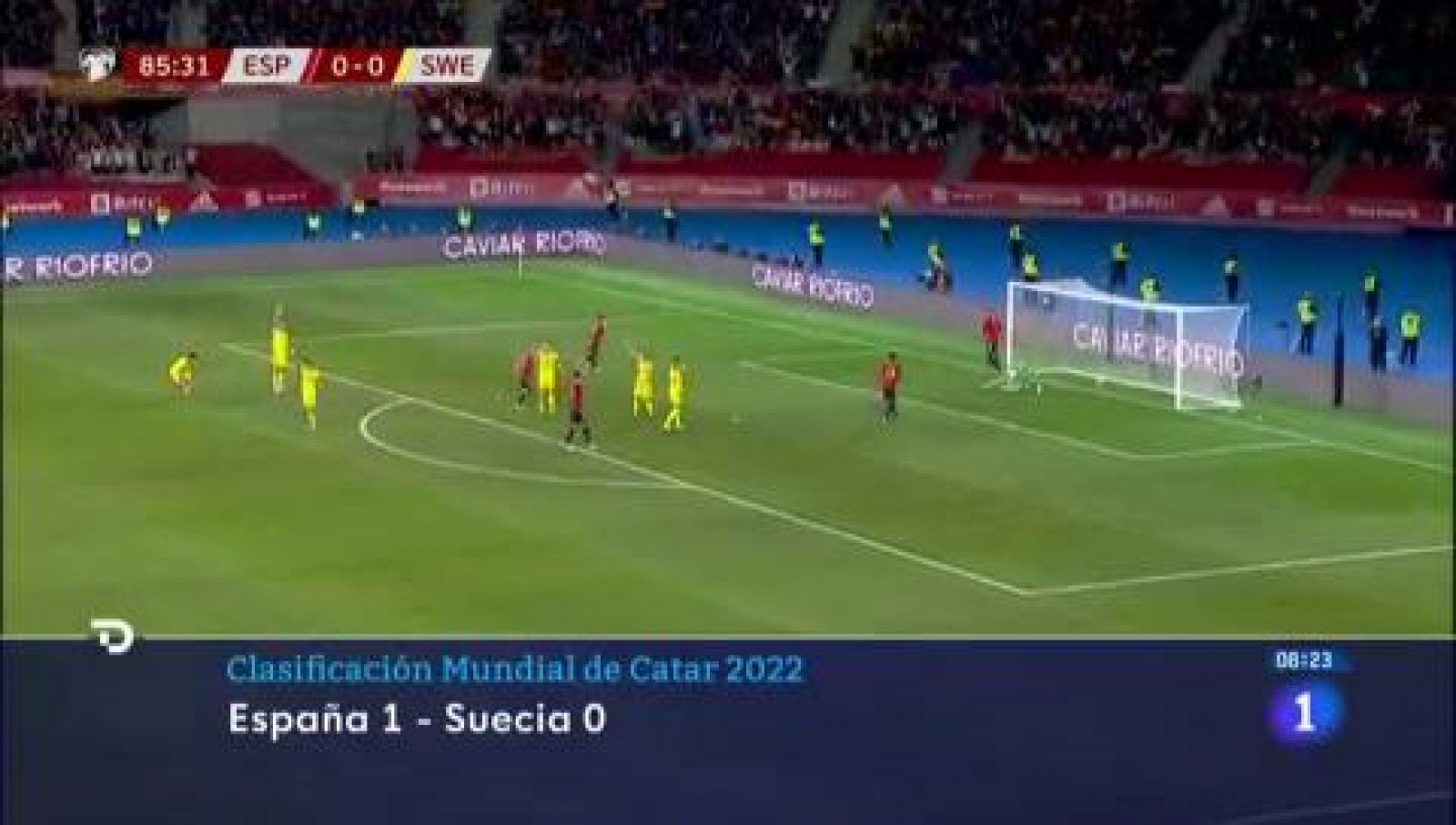 España celebra la clasificación al Mundial de Catar
