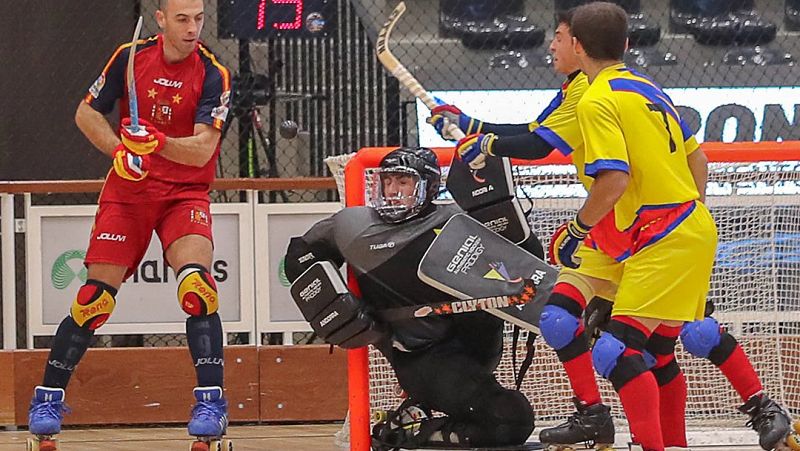 Las mejores jugadas del España 11¿0 Andorra del Europeo de hockey patines -- Ver ahora