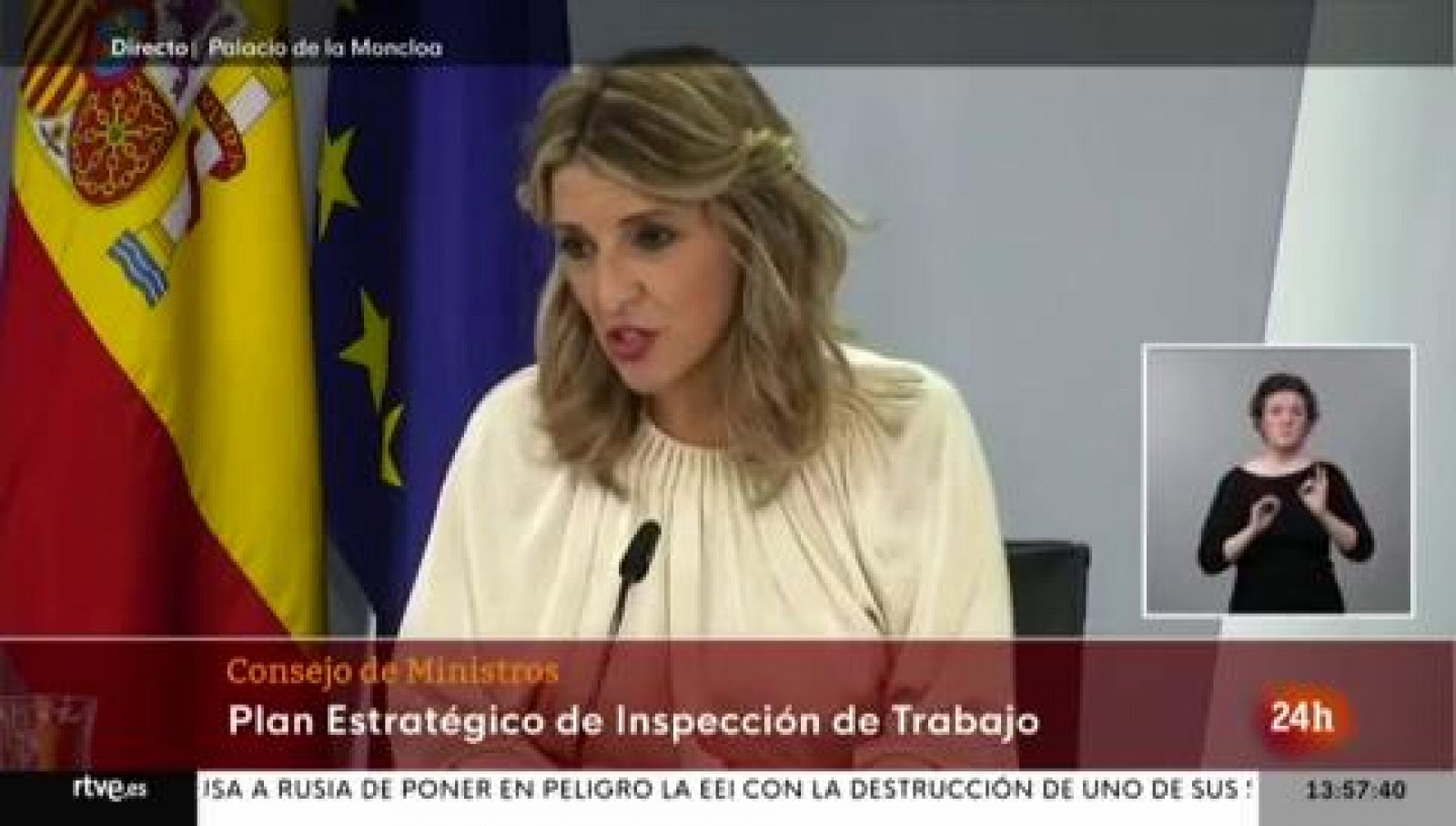 Yolanda Díaz destaca la actuación de Inspección de Trabajo