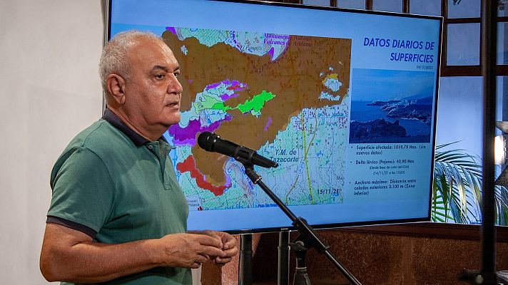 Telediario 1 - Los científicos mantienen el pulso con el volcán: "Llega un momento en que no se puede hacer más"