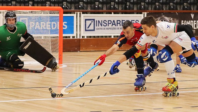 Las mejores jugadas del Italia 4-4 España del Europeo de hockey patines -- Ver ahora