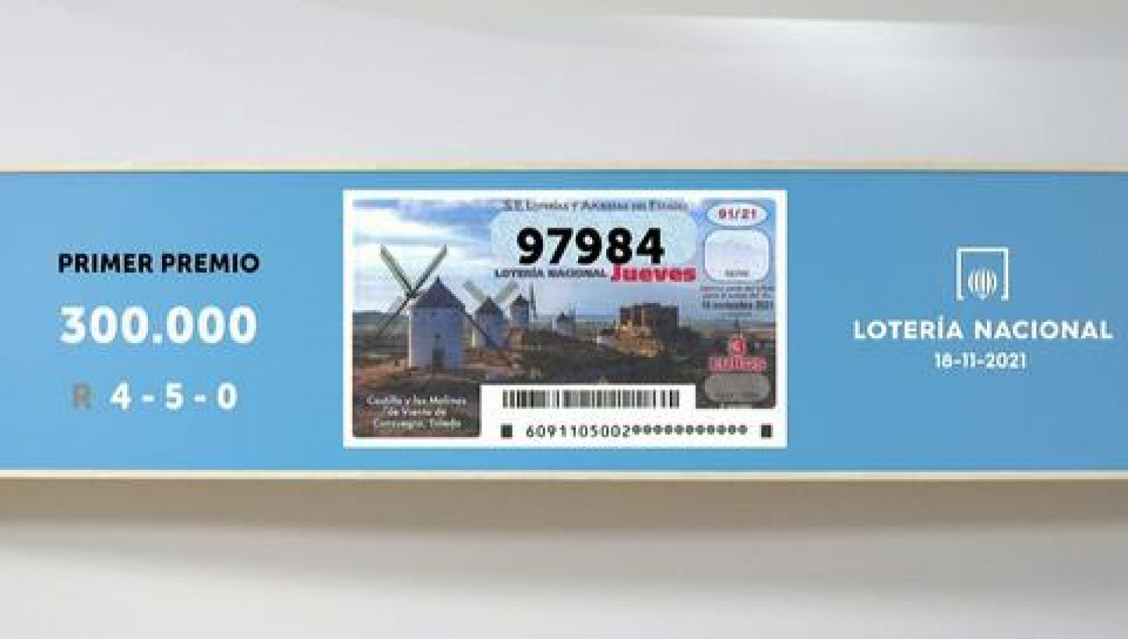 Sorteo de la Lotería Nacional del 18/11/2021 - Ver ahora