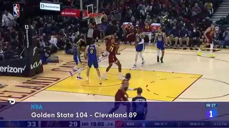 Los Warriors de Stephen Curry vencen a los Cavaliers de Ricky Rubio