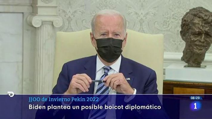 Telediario Matinal - Biden evalúa un posible boicot diplomático a los JJOO de invierno en Pekín