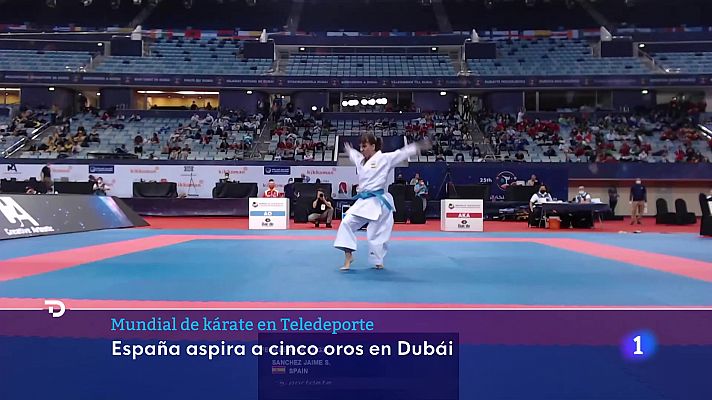 Telediario 1 - España aspira a cinco oros en el Mundial de kárate de Dubái