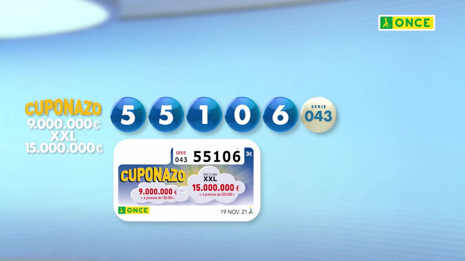 Sorteo ONCE - 19/11/21 - ver ahora