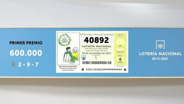SELAE - Sorteo de la Lotería Nacional del 20/11/2021