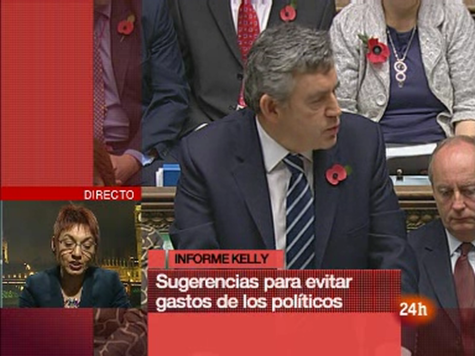 Se presenta en el Parlamento británico el informe Kelly, que propone una serie de recomendaciones para recortar el gasto público de los diputados. Aunque aún no es normativo, cuenta con el apoyo del primer ministro, Gordon Brown. 