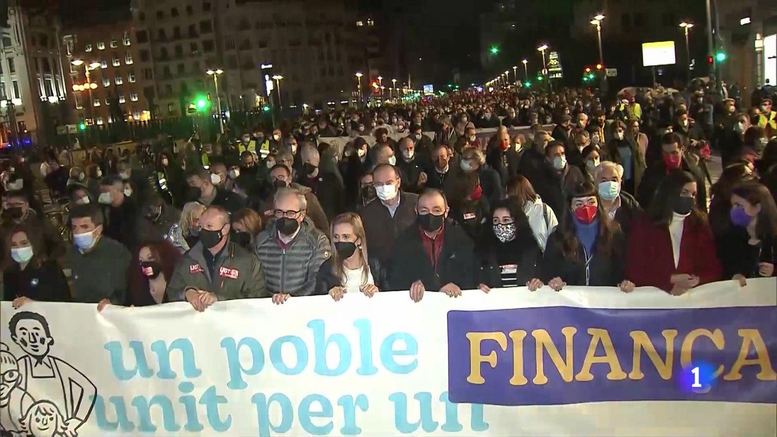 Manifestación en Valencia por un nuevo modelo de financiación autonómica