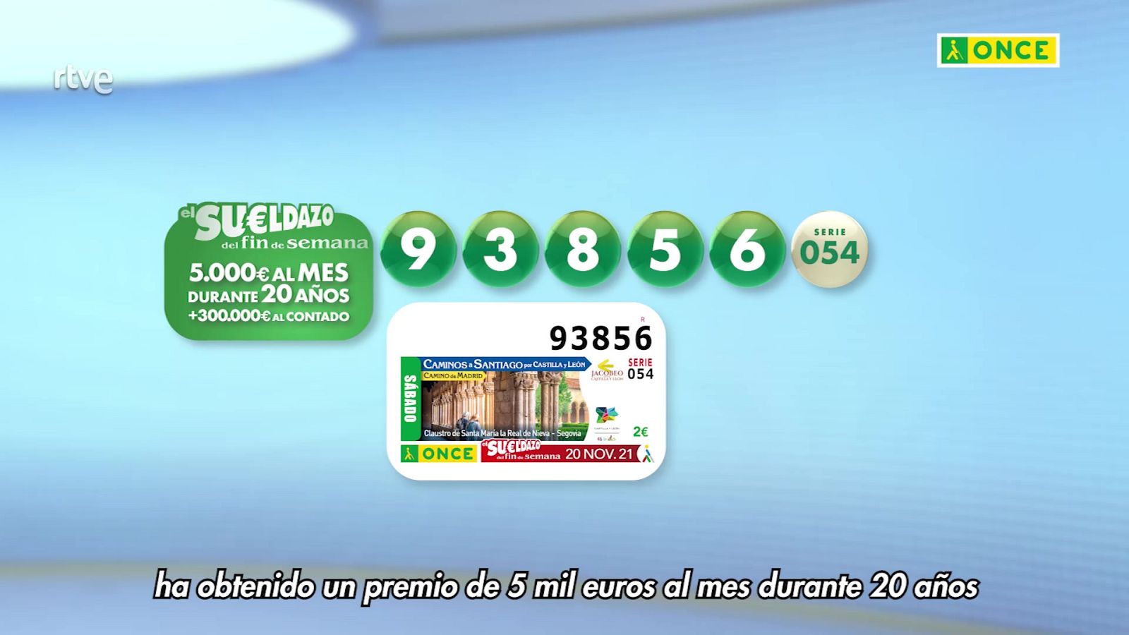 Sorteo ONCE - 20/11/21 - ver ahora