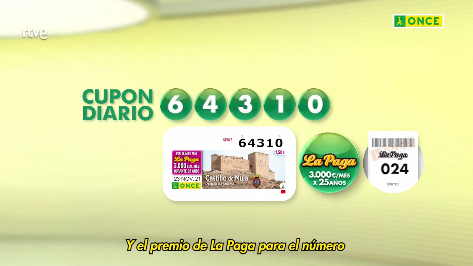 Sorteo ONCE - 23/11/21 - ver ahora