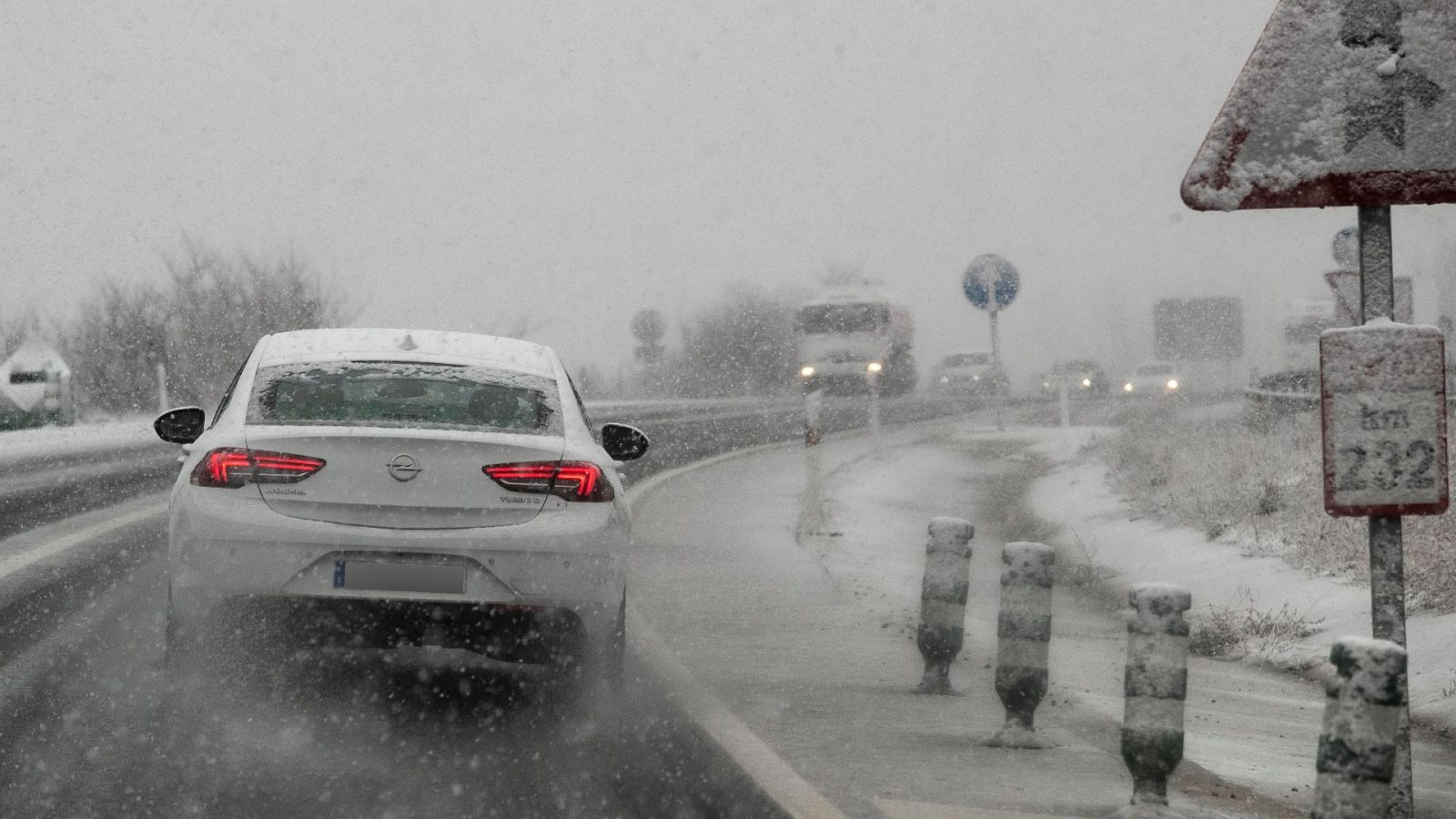 Temporal: dificultades en la red secundaria de carreteras