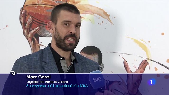 Telediario 2 - Marc Gasol vuelve a Girona con mucha "ilusión"