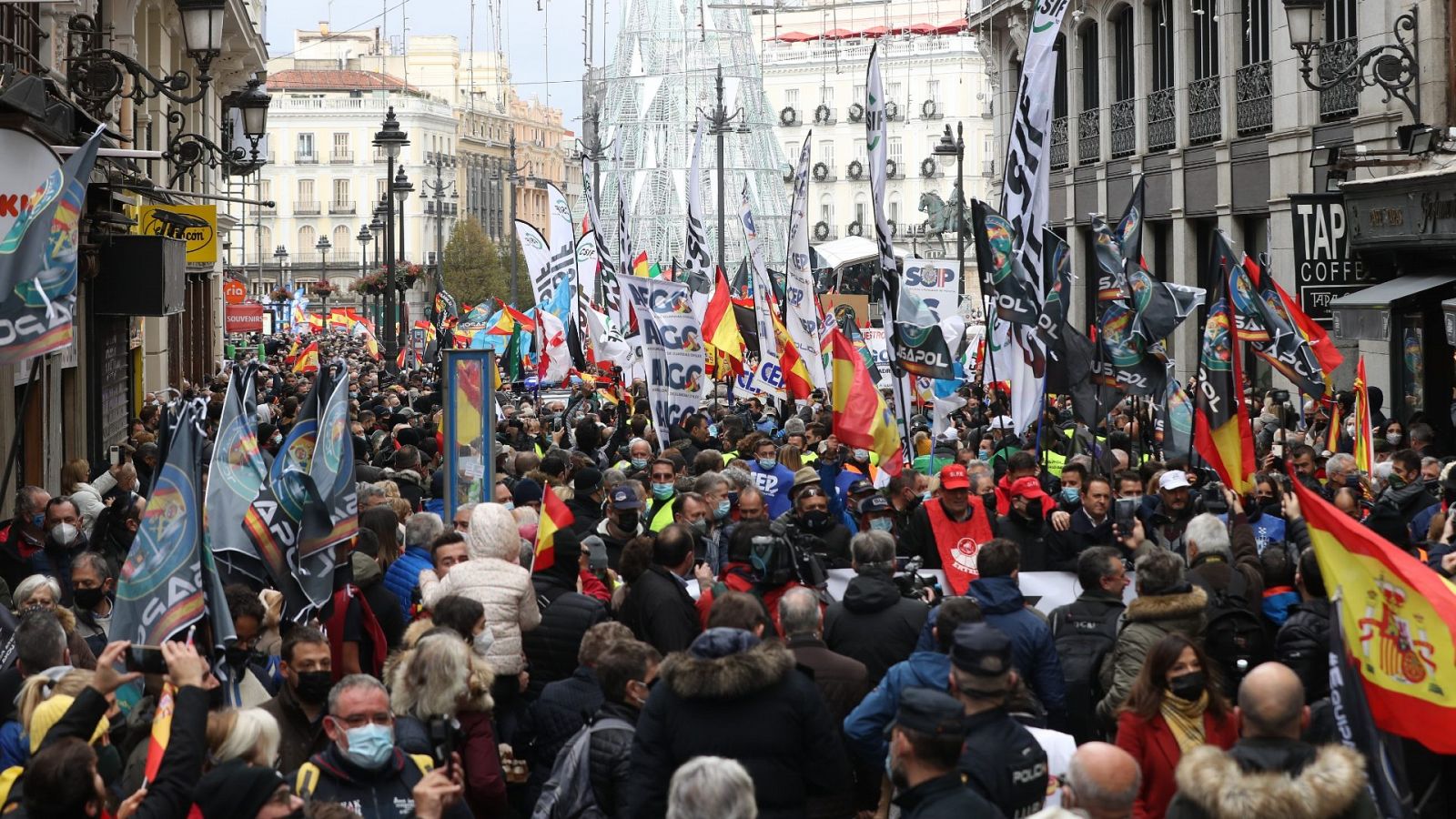 Sindicatos policiales protestan contra la reforma de la 'ley mordaza'