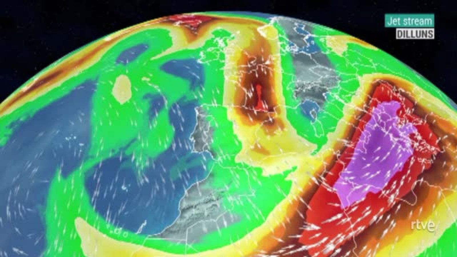 Corrent en jet o "Jet Stream" durant les últimes hores