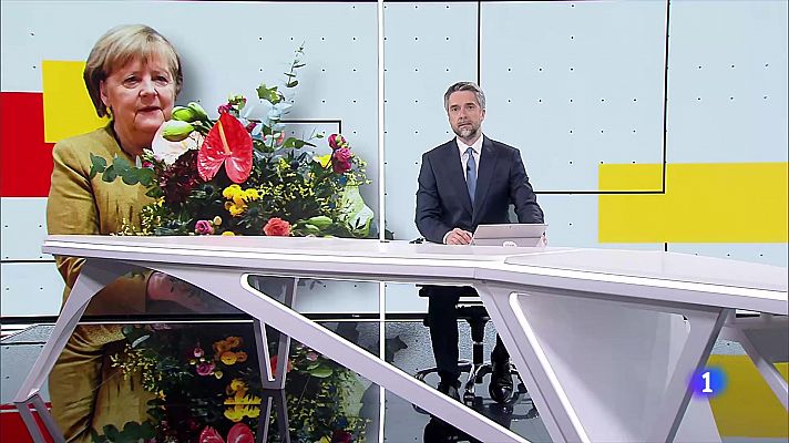 Telediario 2 - Nina Hagen y una banda militar para despedir a Angela Merkel en Alemania