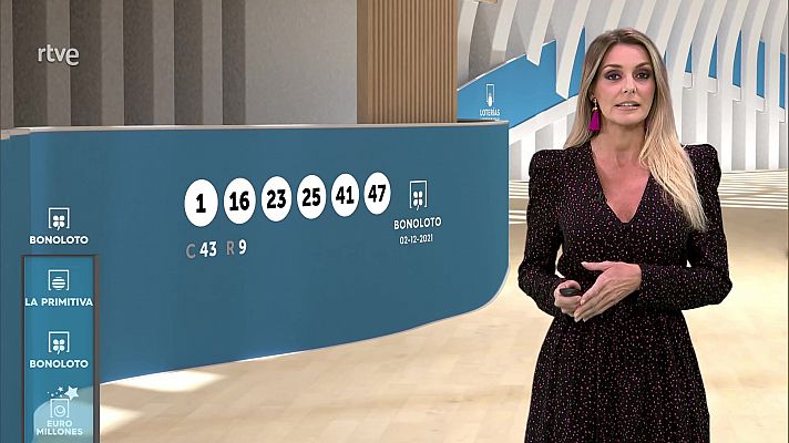 Loterías - Sorteo de la Lotería Nacional, Bonoloto, Primitiva y Jóker del 02/12/2021