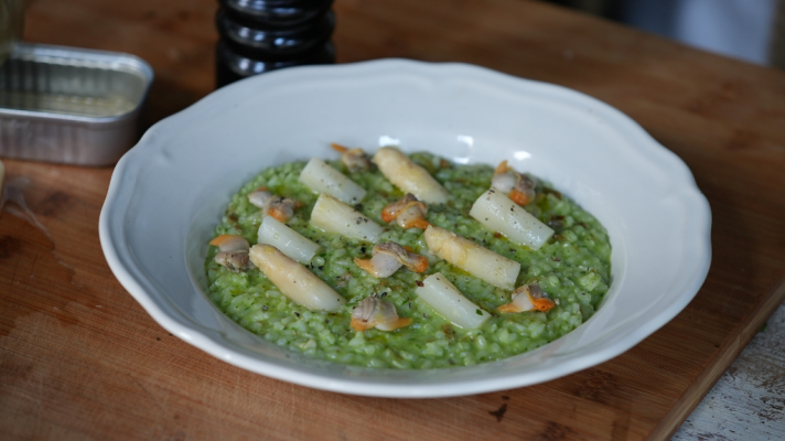 Arroz con berberechos en salsa verde de Gipsy Chef