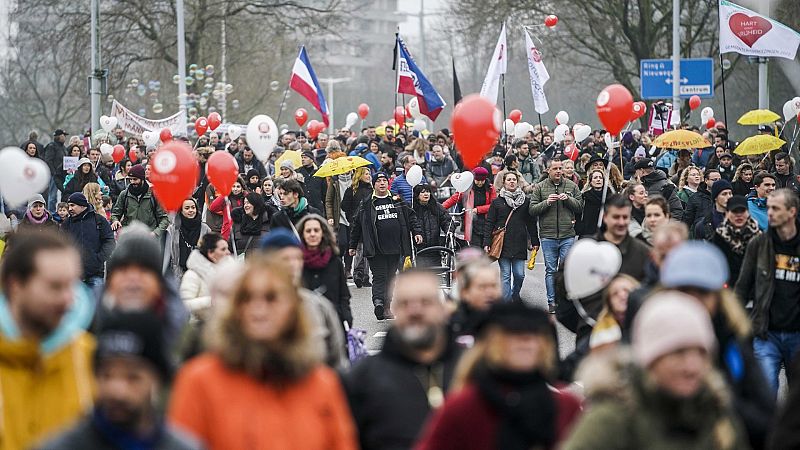 Protestas en Europa contra las restricciones y la vacunación obligatoria