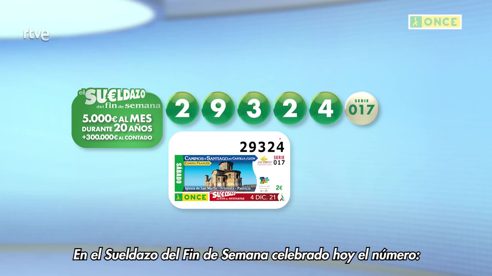 Sorteo ONCE - 04/12/21 - ver ahora