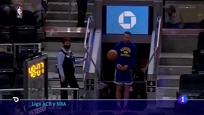 Telediario 1 - Las genialidades de Curry, ante la atenta mirada de Pau Gasol
