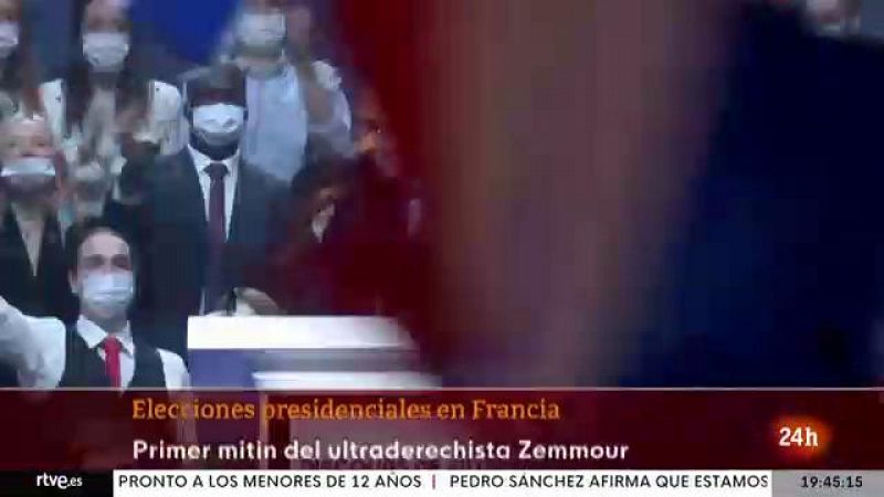 Primer mitin del ultraderechista Zemmour en la carrera por la Presidencia de Francia