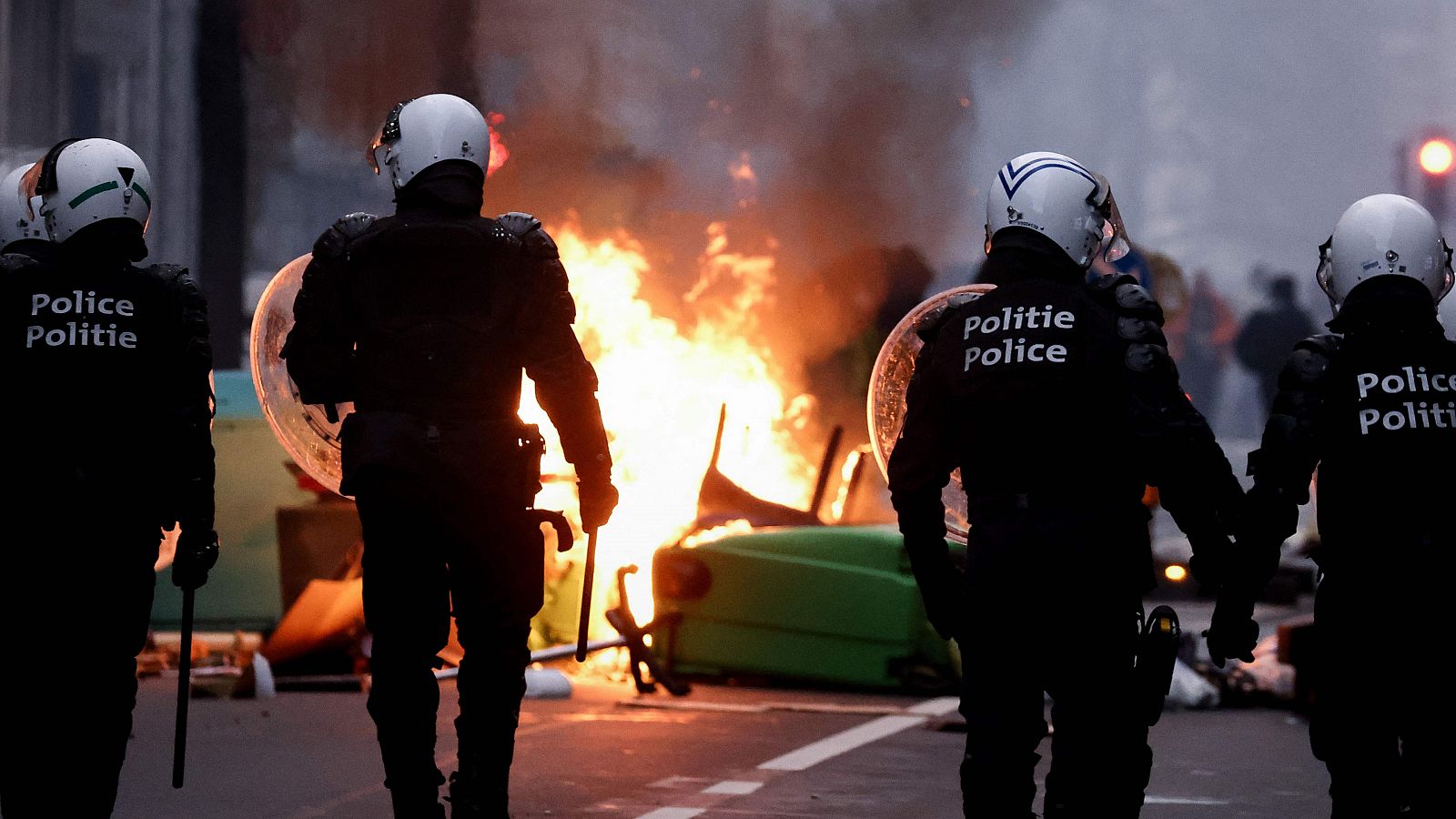 Incidentes en Bruselas en una manifestación contra las restricciones