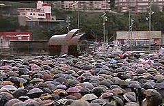 Concentracion en Bermeo para pedir la liberación de los tripulantes del Alakrana