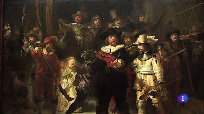 Telediario 1 - Los expertos descubren los secretos de 'Ronda de noche', la obra maestra de Rembrandt