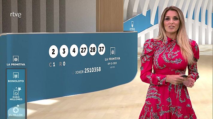 Loterías - Sorteo de la Lotería Nacional, Bonoloto, Primitiva y Jóker del 09/12/2021