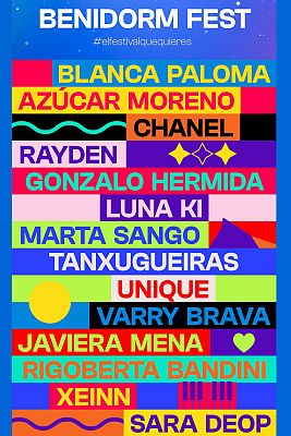  - Estos son los 14 participantes del Benidorm Fest 2022
