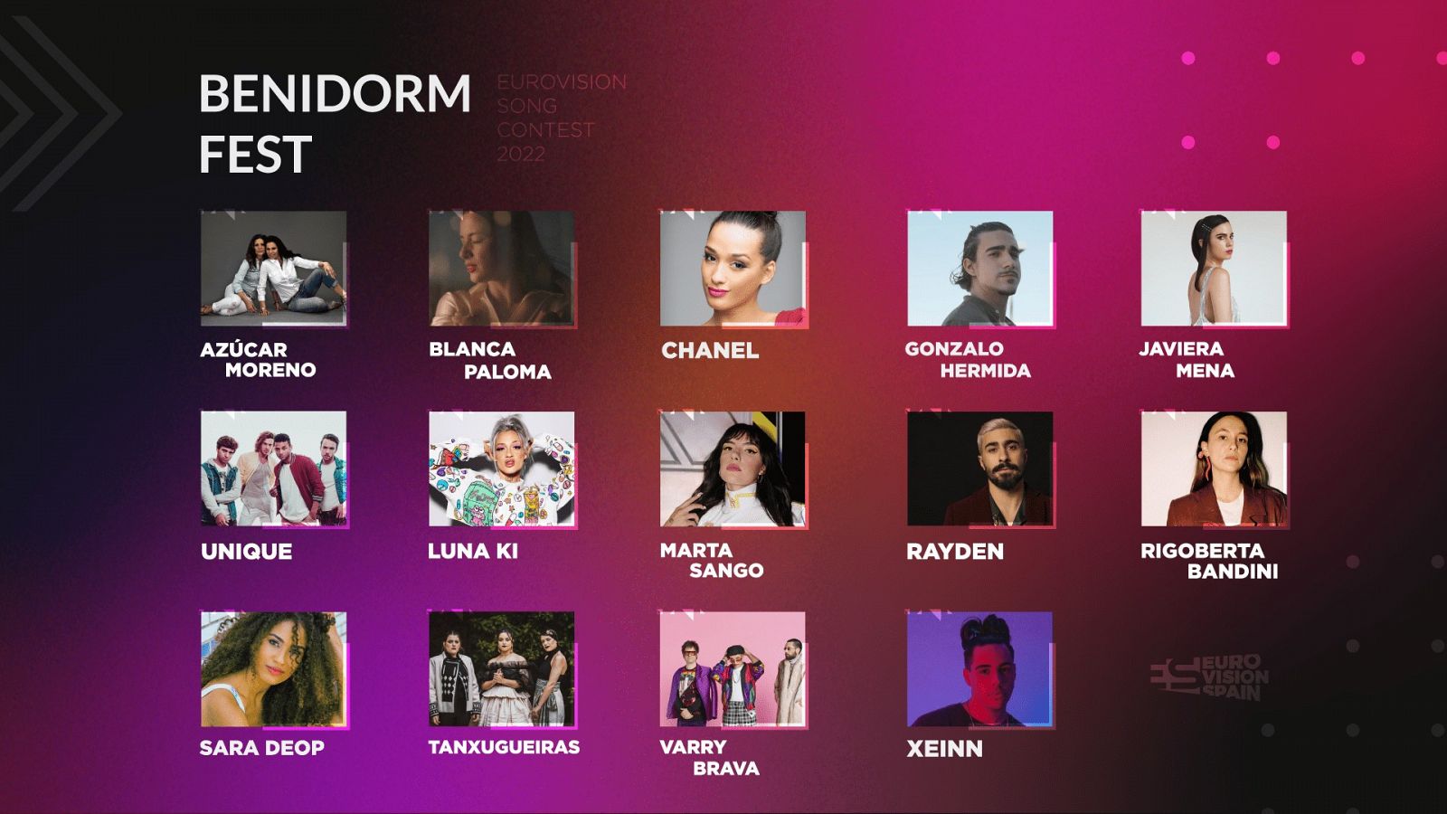 El Benidorm Fest persenta a los artistas que competirán por representar a España en Eurovisión