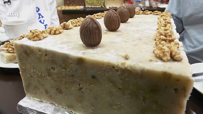 Receta de turrón casero con nata y nuez