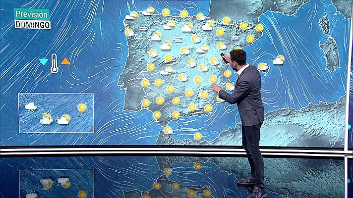 El tiempo - Las temperaturas máximas subirán en gran parte de la Península. Las mínimas tenderán a un descenso en general