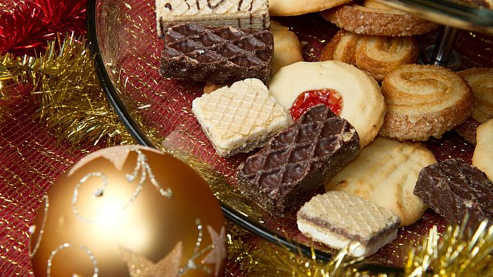 Telediario 1 - Las cestas de Navidad sustituyen a las cenas de empresas